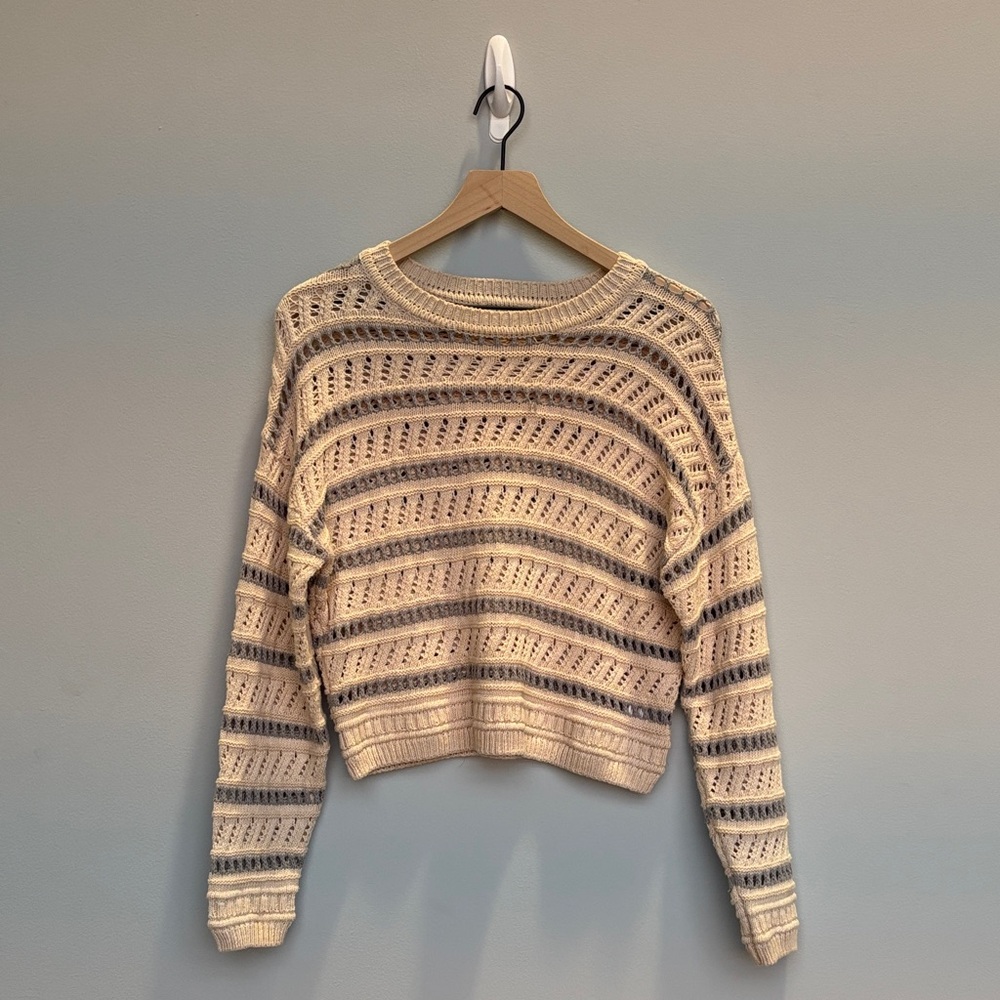 Z Supply Cream Open-Knit Sweater